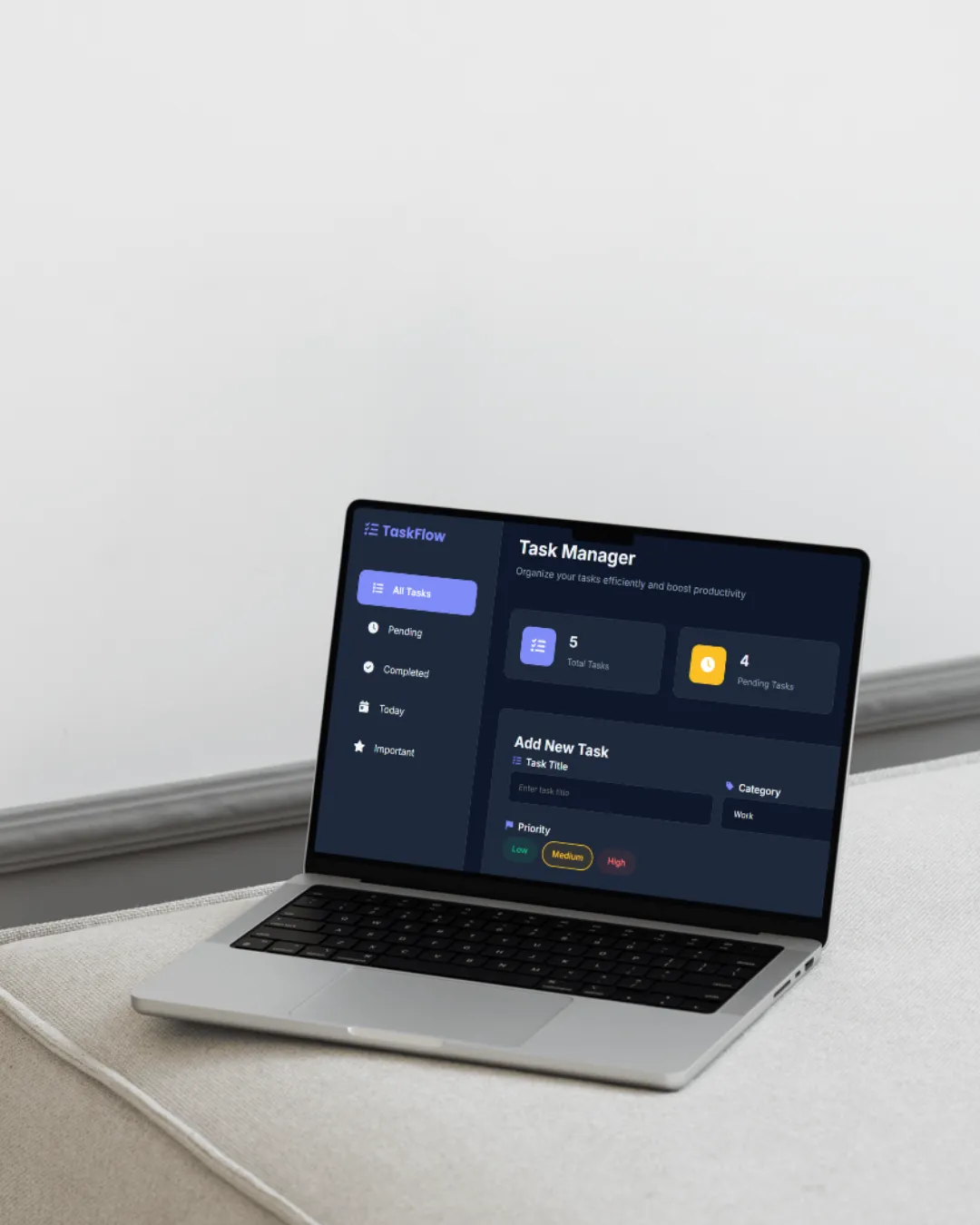 Todo List Application project preview - Javascript by Rudra Patel
